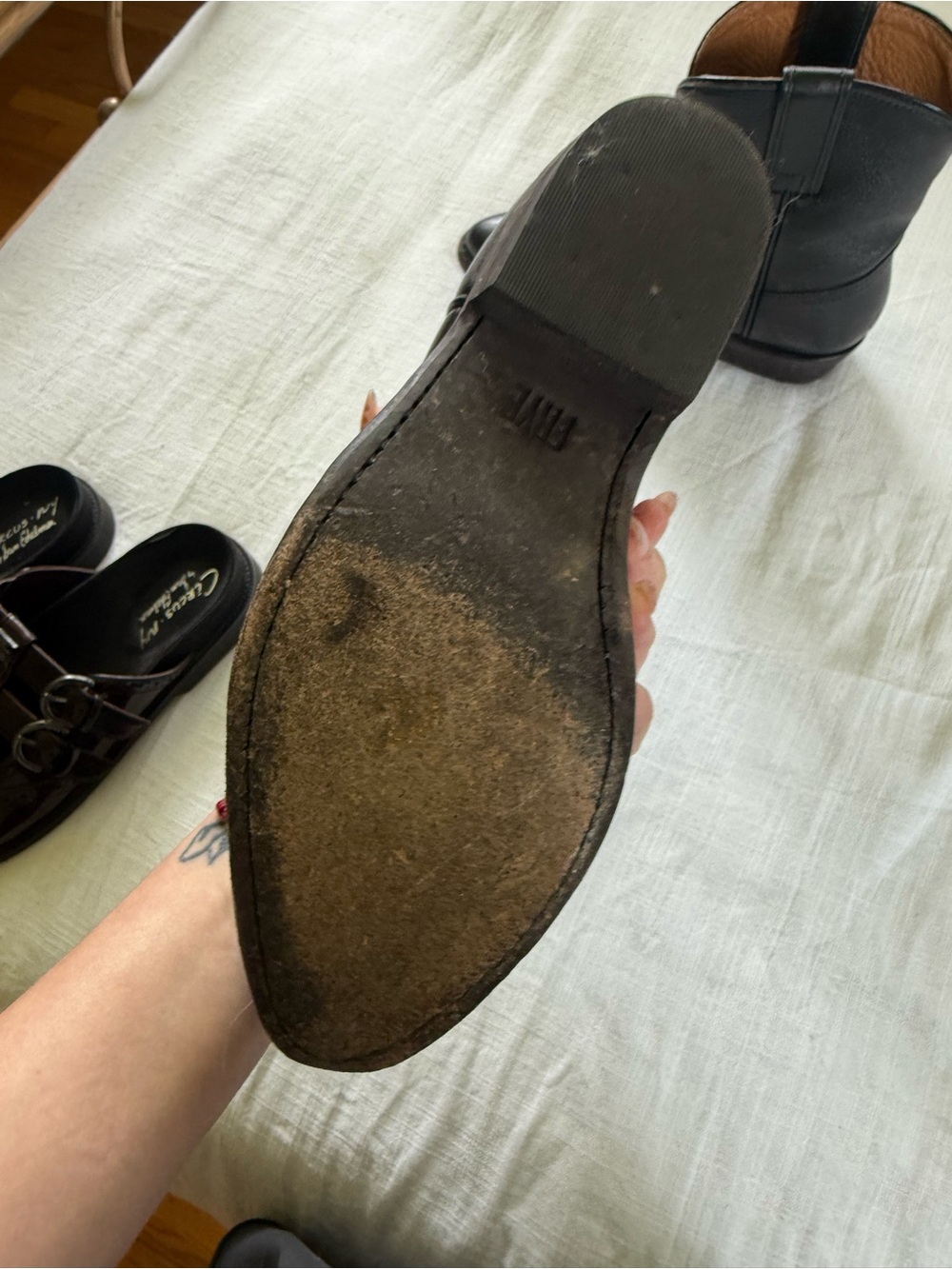 Frye Black Leather Short Western Boots - Picture 4 of 5